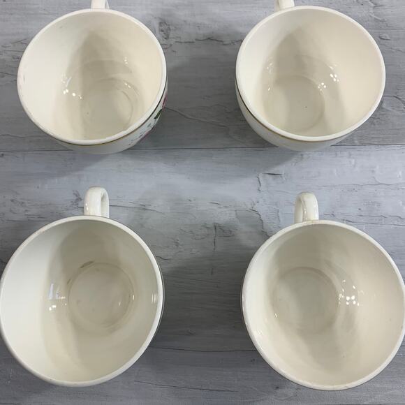 Vintage Hall Superior Quality Heather Rose Teacups Set of 4 - Picture 8 of 12